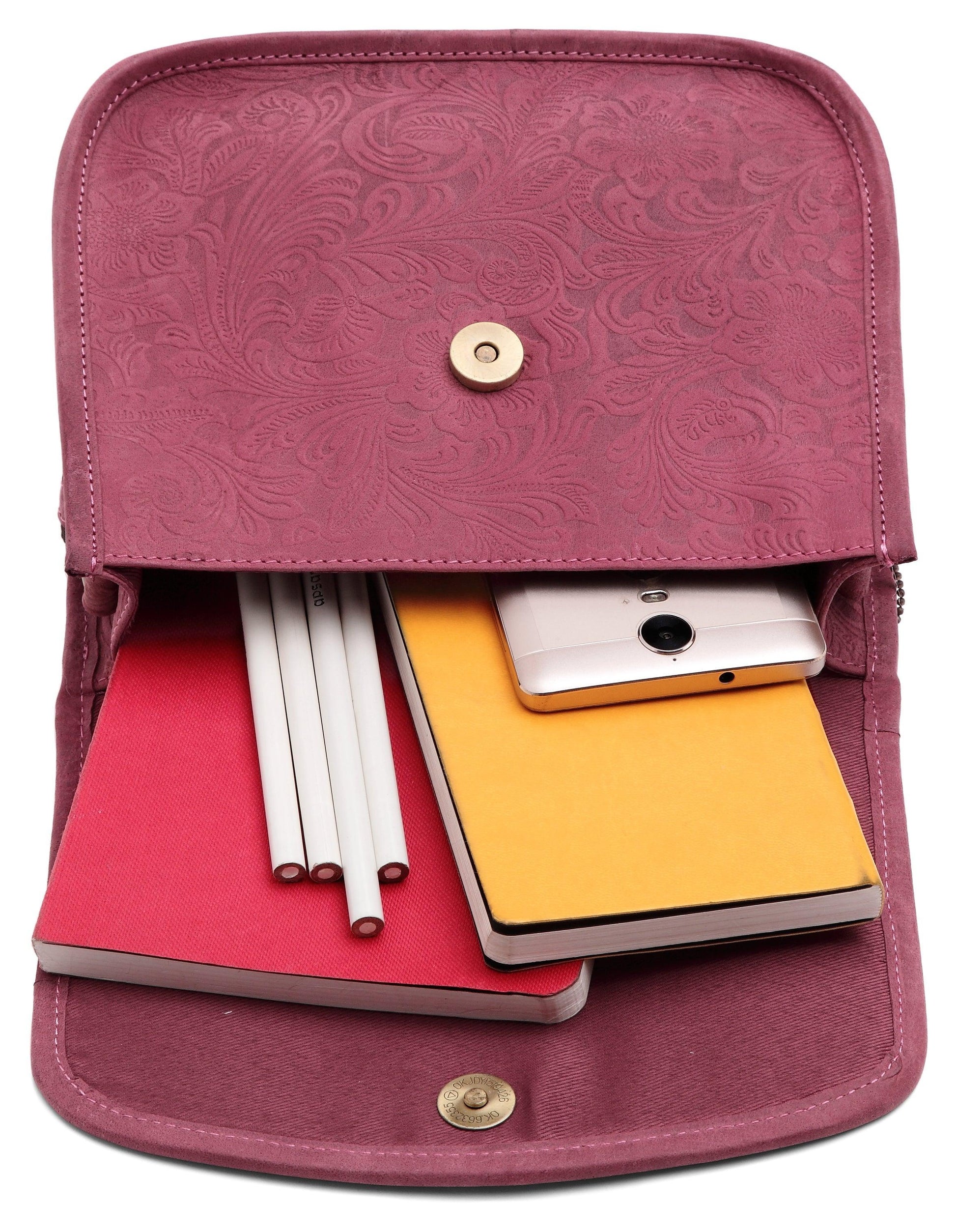 WILDHORN® Leather Crossbody Bag for Women- Small Vintage Crossover Fashion Purse Long Over the Shoulder Sling For Everyday - WILDHORN