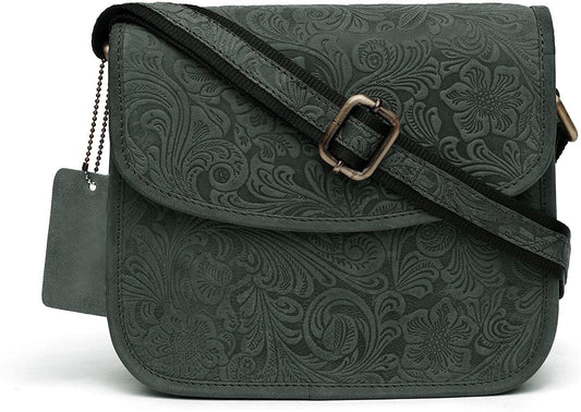 WILDHORN® Leather Crossbody Bag for Women- Small Vintage Crossover Fashion Purse Long Over the Shoulder Sling For Everyday - WILDHORN