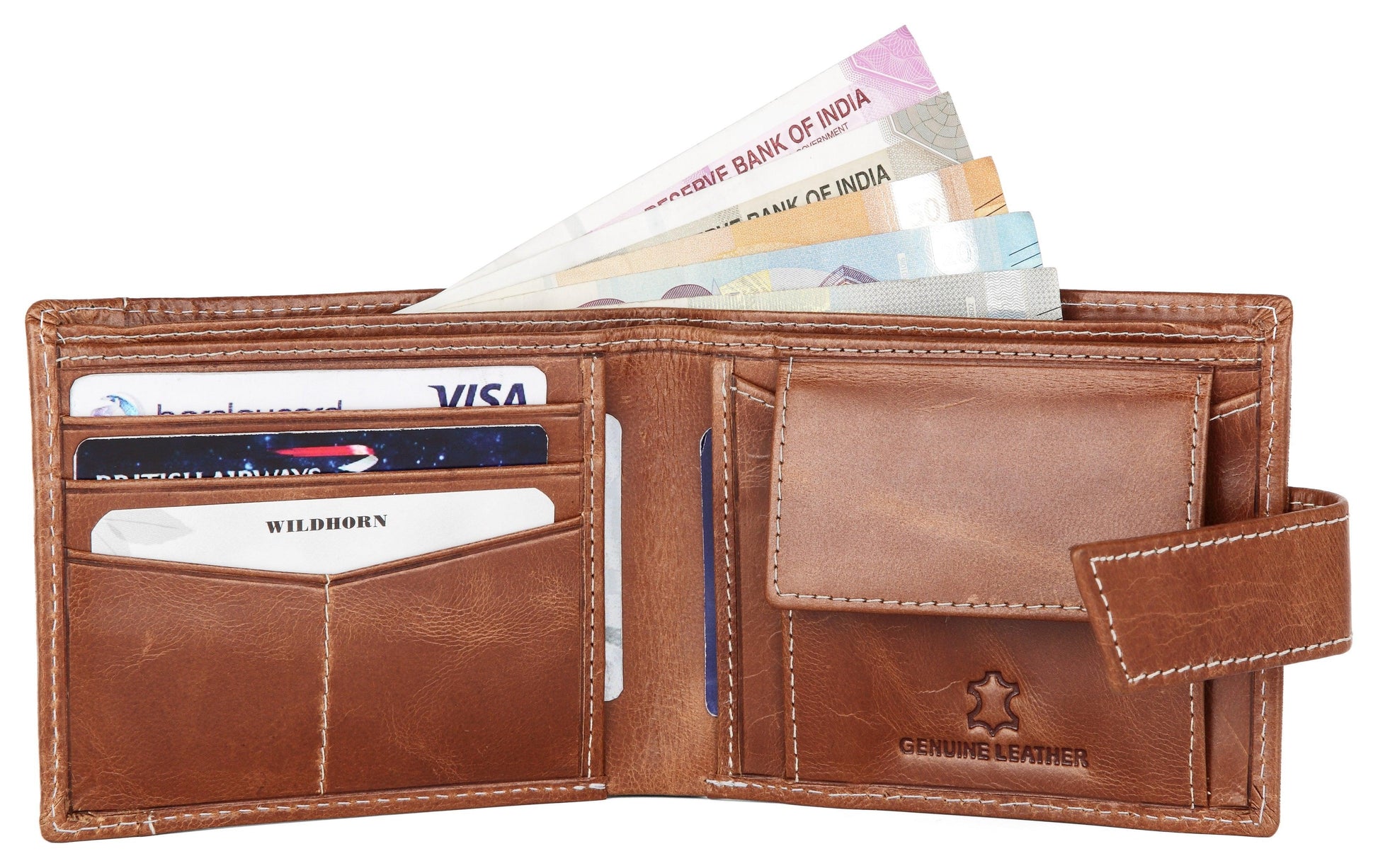 WildHorn® RFID Protected Custom Engraved Personalized High Quality Mens Leather Wallet for Gifting - WILDHORN