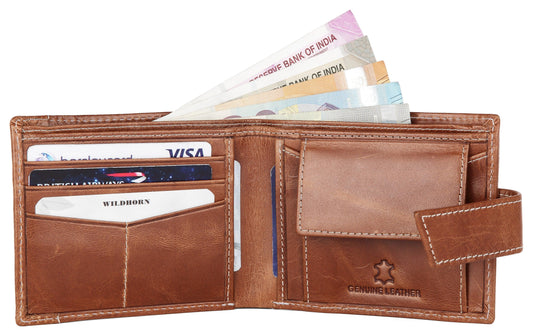 WildHorn® RFID Protected Custom Engraved Personalized High Quality Mens Leather Wallet for Gifting - WILDHORN