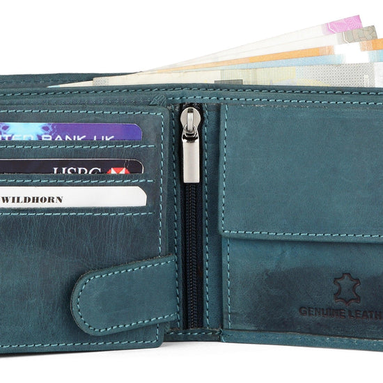 WildHorn® RFID Protected Custom Engraved Personalized High Quality Mens Leather Wallet for Gifting - WILDHORN