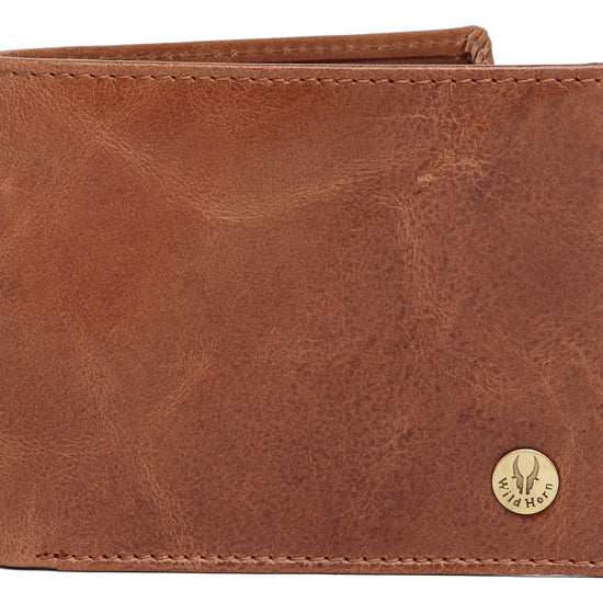WildHorn® RFID Protected Custom Engraved Personalized High Quality Mens Leather Wallet for Gifting - WILDHORN
