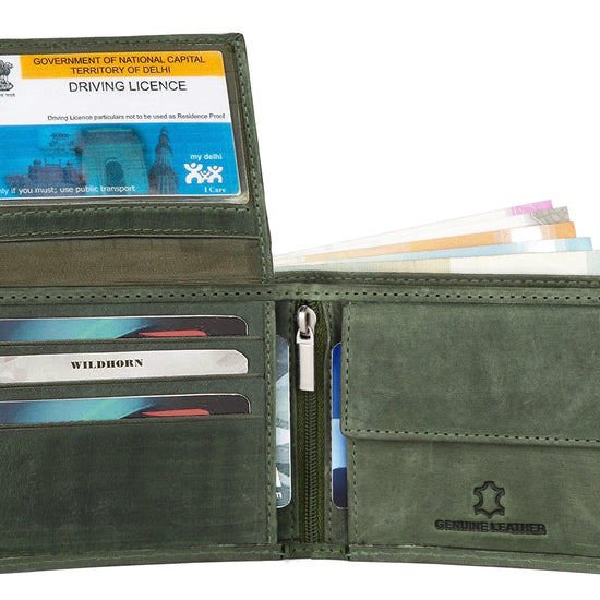 WildHorn® RFID Protected Custom Engraved Personalized High Quality Mens Leather Wallet for Gifting - WILDHORN