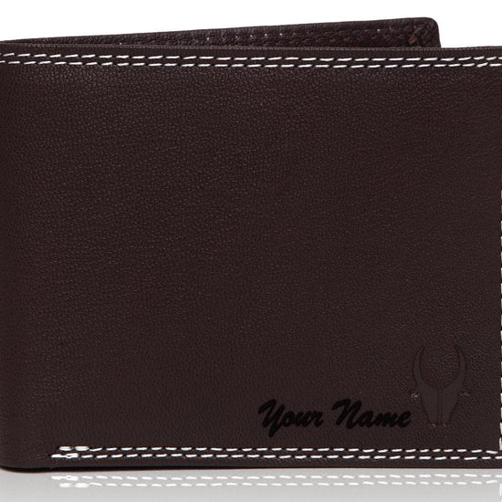WildHorn® RFID Protected Custom Engraved Personalized High Quality Mens Leather Wallet for Gifting - WILDHORN