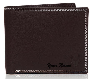 WildHorn® RFID Protected Custom Engraved Personalized High Quality Mens Leather Wallet for Gifting - WILDHORN