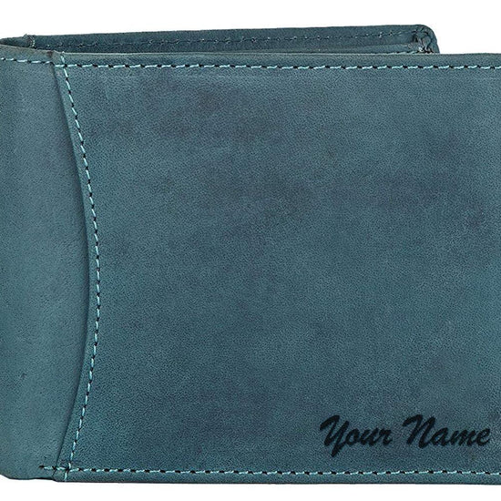 WildHorn® RFID Protected Custom Engraved Personalized High Quality Mens Leather Wallet for Gifting - WILDHORN