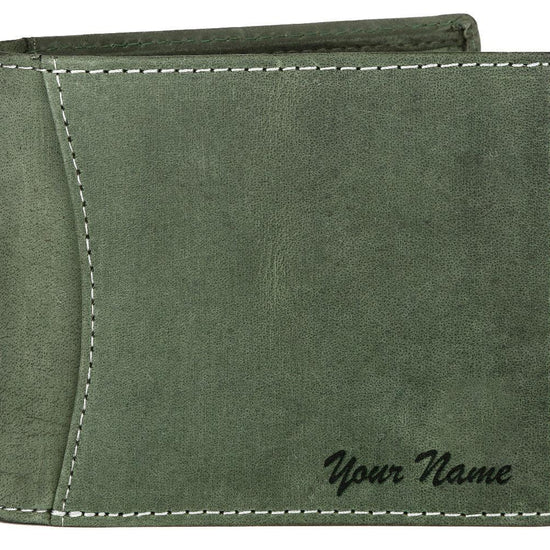 WildHorn® RFID Protected Custom Engraved Personalized High Quality Mens Leather Wallet for Gifting - WILDHORN