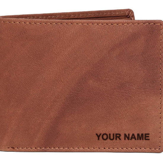 WildHorn® RFID Protected Custom Engraved Personalized High Quality Mens Leather Wallet for Gifting - WILDHORN