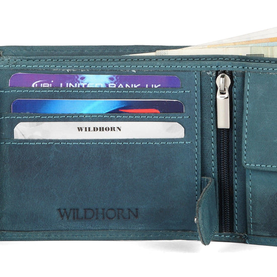 WildHorn® RFID Protected Custom Engraved Personalized High Quality Mens Leather Wallet for Gifting - WILDHORN