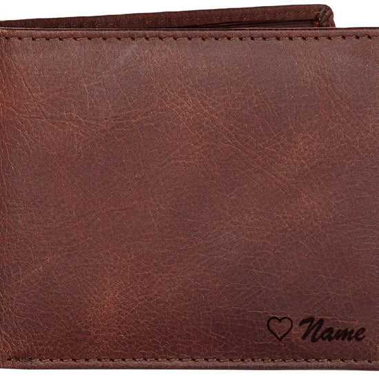 WildHorn® RFID Protected Custom Engraved Personalized High Quality Mens Leather Wallet for Gifting - WILDHORN
