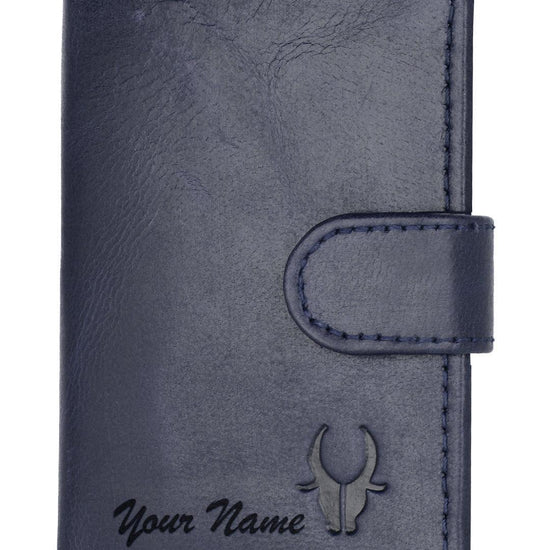 WildHorn® RFID Protected Custom Engraved Personalized High Quality Unisex Leather Card Holder for Gifting - WILDHORN