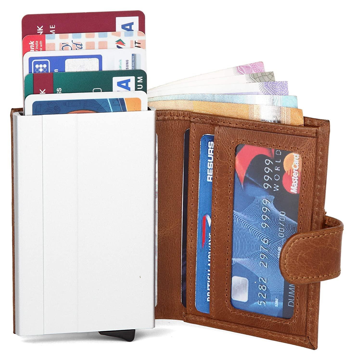 WILDHORN® RFID Protected Customizable Card Holder for Gifting | Engrave with Your Name,Company Name or Initials - WILDHORN