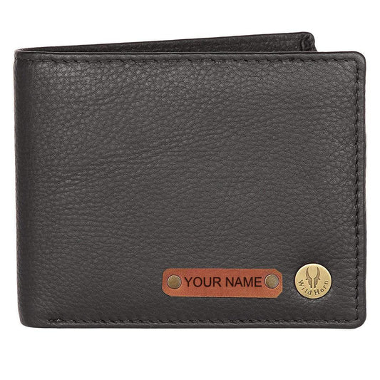 WILDHORN® RFID Protected Customizable Wallet for Gifting | Engrave with Your Name,Company Name or Initials - WILDHORN