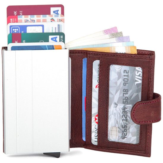 WildHorn® RFID Protected Unisex Genuine Leather Card Holder - WILDHORN