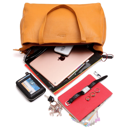 WildHorn® Upper Grain Genuine Leather Ladies Shoulder Bag| Shopping Bag for Girls & Women - WILDHORN