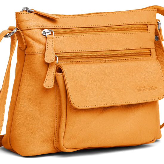 WILDHORN® Upper Grain Genuine Leather Ladies Sling Bag | Cross-body Bag | Hand Bag | Shoulder Bag with Adjustable Strap for Girls & Women - WILDHORN