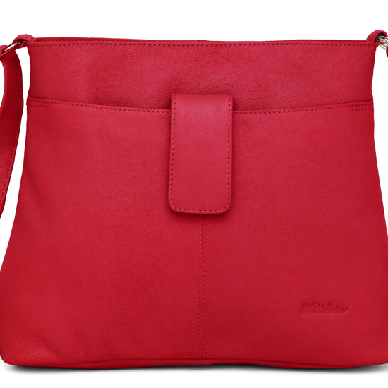WILDHORN® Upper Grain Genuine Leather Ladies Sling Bag | Cross-body Bag | Hand Bag | Shoulder Bag with Adjustable Strap for Girls & Women - WILDHORN