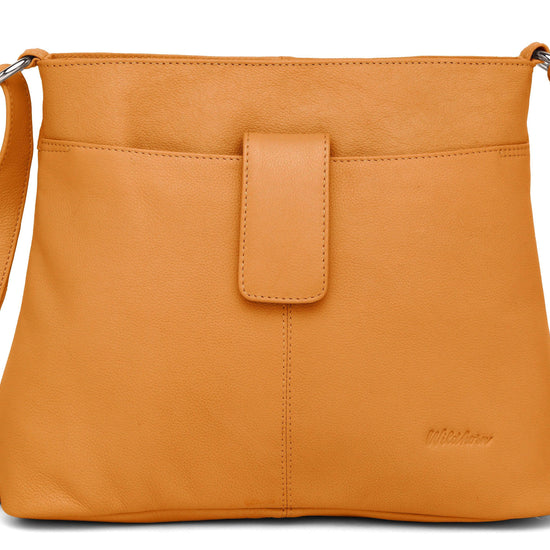 WILDHORN® Upper Grain Genuine Leather Ladies Sling Bag | Cross-body Bag | Hand Bag | Shoulder Bag with Adjustable Strap for Girls & Women - WILDHORN