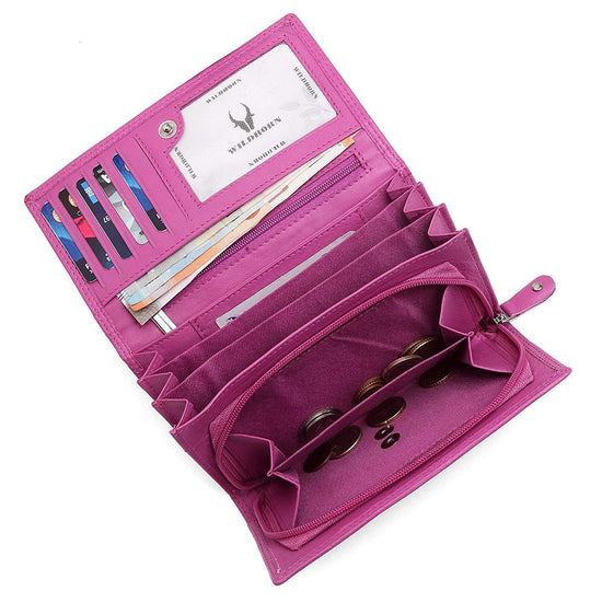 WildHorn®Women's Leather Wallet and Pen Combo Set - WILDHORN