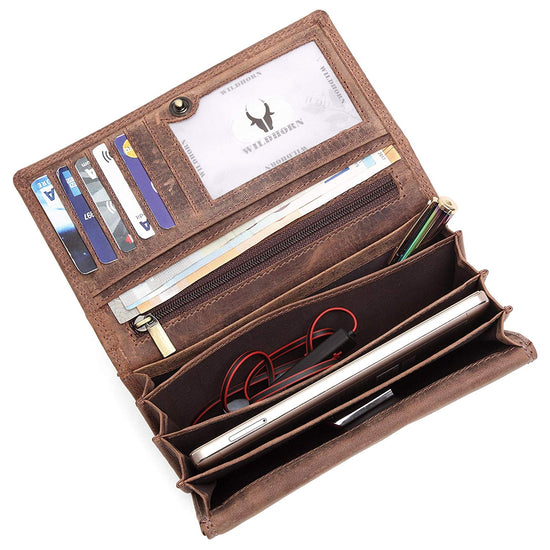 WildHorn®Women's Leather Wallet and Pen Combo Set - WILDHORN