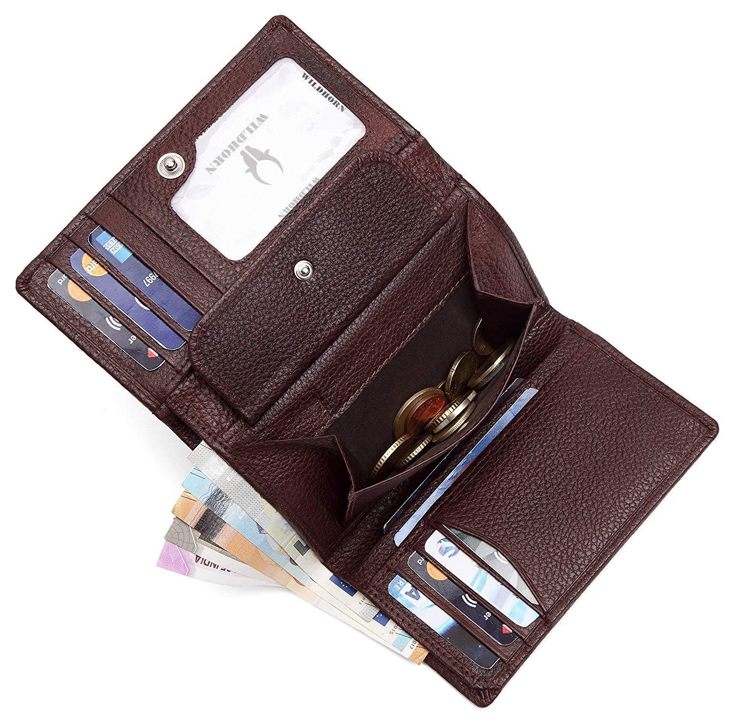 WildHorn RFID Protected Genuine Leather Wallet for Women Stylish|Purse for Women/Girls - WILDHORN