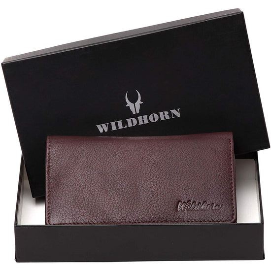 WildHorn RFID Protected Genuine Leather Wallet for Women Stylish|Purse for Women/Girls - WILDHORN