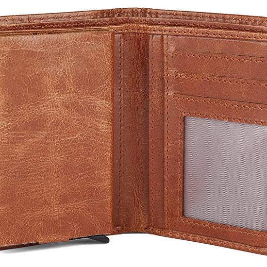 WILDHORN Top Grain Portrait Leather Wallet for Men | C-Clip Detachable Card Case I Credit & Debit Card Holder I RFID Blocking | Extra Capacity | Ultra Strong Stitching | | Gift for Him - WILDHORN