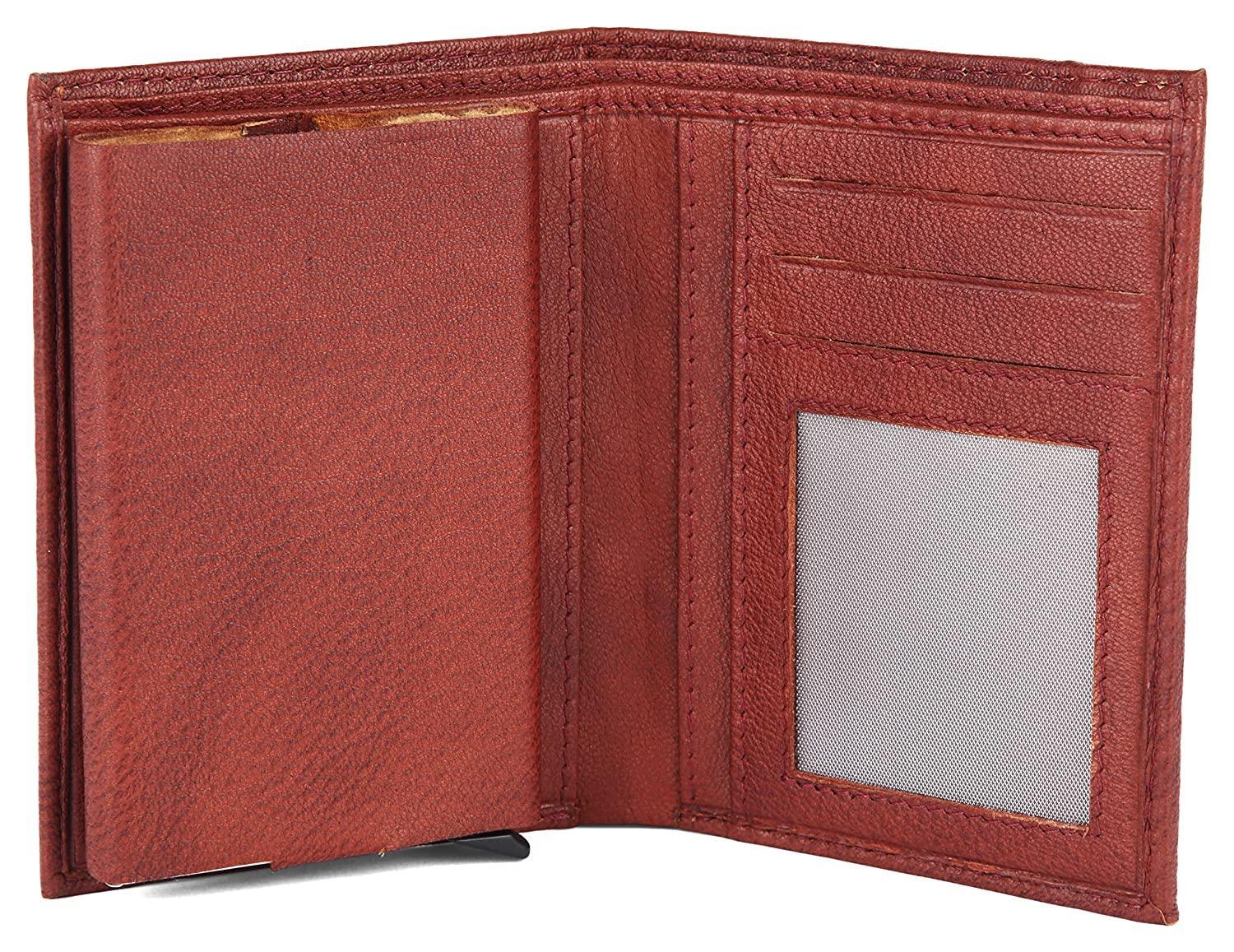 WILDHORN Top Grain Portrait Leather Wallet for Men | C-Clip Detachable Card Case I Credit & Debit Card Holder I RFID Blocking | Extra Capacity | Ultra Strong Stitching | | Gift for Him - WILDHORN