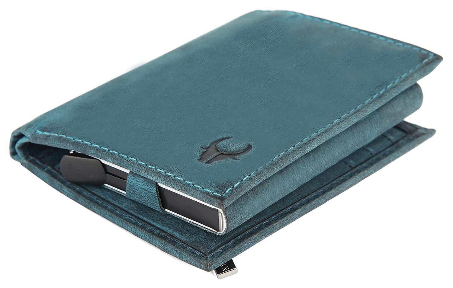 WILDHORN Top Grain Portrait Leather Wallet for Men | C-Clip Detachable Card Case I Credit & Debit Card Holder I RFID Blocking | Extra Capacity | Ultra Strong Stitching | | Gift for Him - WILDHORN