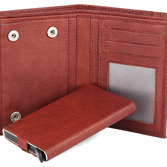 WILDHORN Top Grain Portrait Leather Wallet for Men | C-Clip Detachable Card Case I Credit & Debit Card Holder I RFID Blocking | Extra Capacity | Ultra Strong Stitching | | Gift for Him - WILDHORN