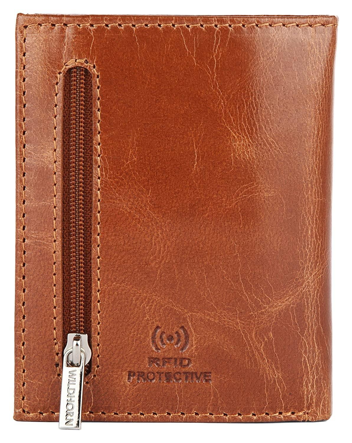 WILDHORN Top Grain Portrait Leather Wallet for Men | C-Clip Detachable Card Case I Credit & Debit Card Holder I RFID Blocking | Extra Capacity | Ultra Strong Stitching | | Gift for Him - WILDHORN