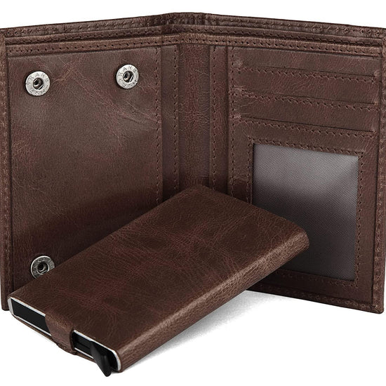 WILDHORN Top Grain Portrait Leather Wallet for Men | C-Clip Detachable Card Case I Credit & Debit Card Holder I RFID Blocking | Extra Capacity | Ultra Strong Stitching | | Gift for Him - WILDHORN