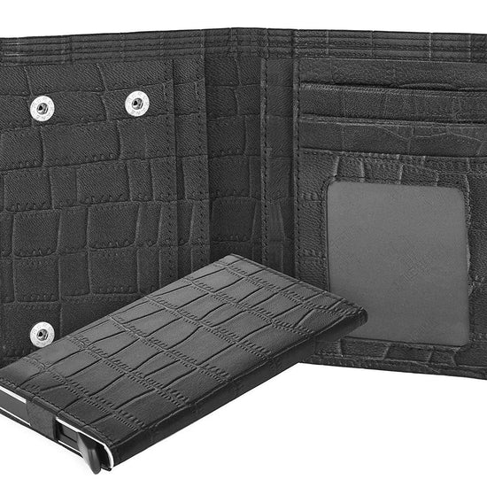 WILDHORN Top Grain Portrait Leather Wallet for Men | C-Clip Detachable Card Case I Credit & Debit Card Holder I RFID Blocking | Extra Capacity | Ultra Strong Stitching | | Gift for Him - WILDHORN