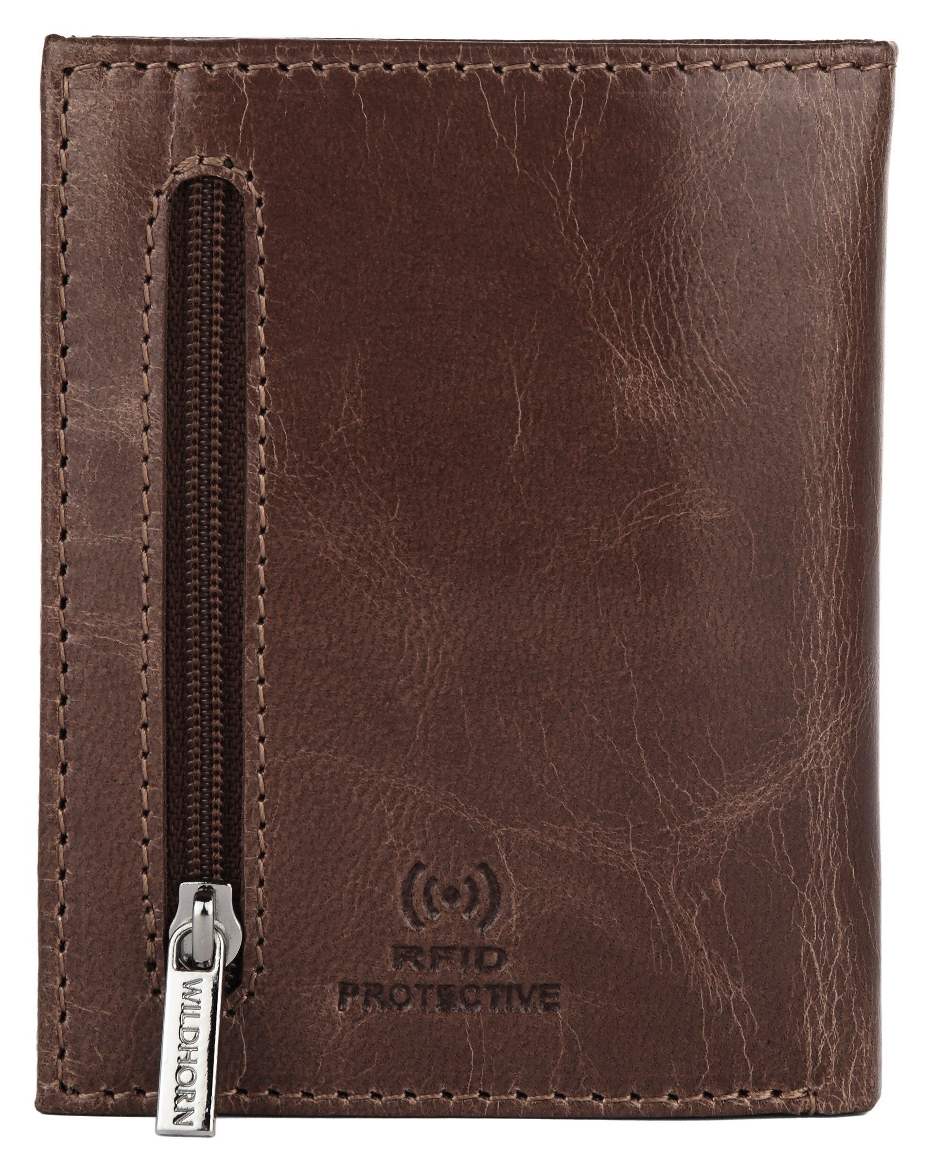 WILDHORN Top Grain Portrait Leather Wallet for Men | C-Clip Detachable Card Case I Credit & Debit Card Holder I RFID Blocking | Extra Capacity | Ultra Strong Stitching | | Gift for Him - WILDHORN