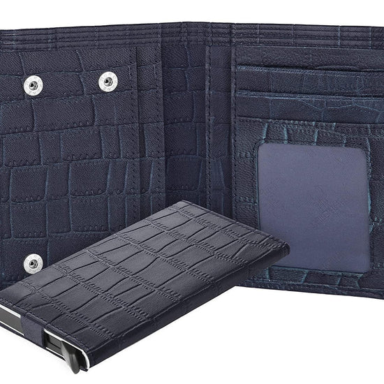 WILDHORN Top Grain Portrait Leather Wallet for Men | C-Clip Detachable Card Case I Credit & Debit Card Holder I RFID Blocking | Extra Capacity | Ultra Strong Stitching | | Gift for Him - WILDHORN