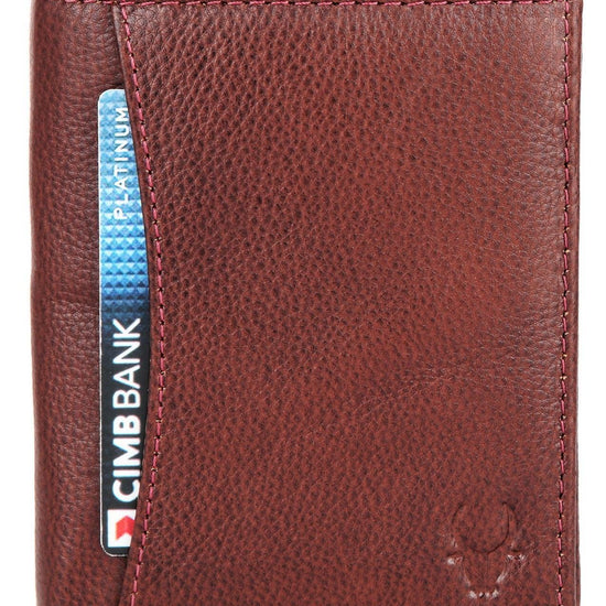 WILDHORN Top Grain Portrait Leather Wallet for Men | Ultra Strong Stitching | Handcrafted | RFID Blocking | 2 ID Slots | 11 Card Slots | Zip Compartment - WILDHORN