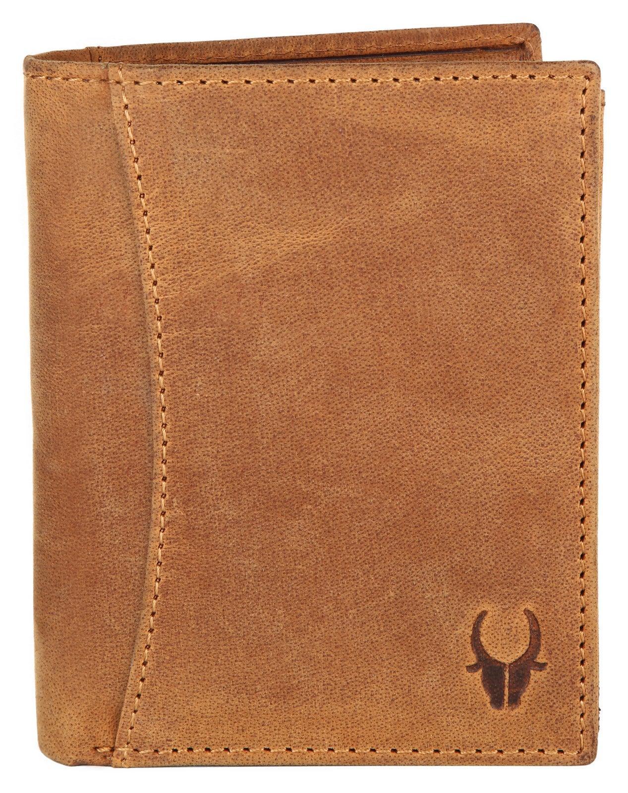 WILDHORN Top Grain Portrait Leather Wallet for Men | Ultra Strong Stitching | Handcrafted | RFID Blocking | 2 ID Slots | 11 Card Slots | Zip Compartment - WILDHORN