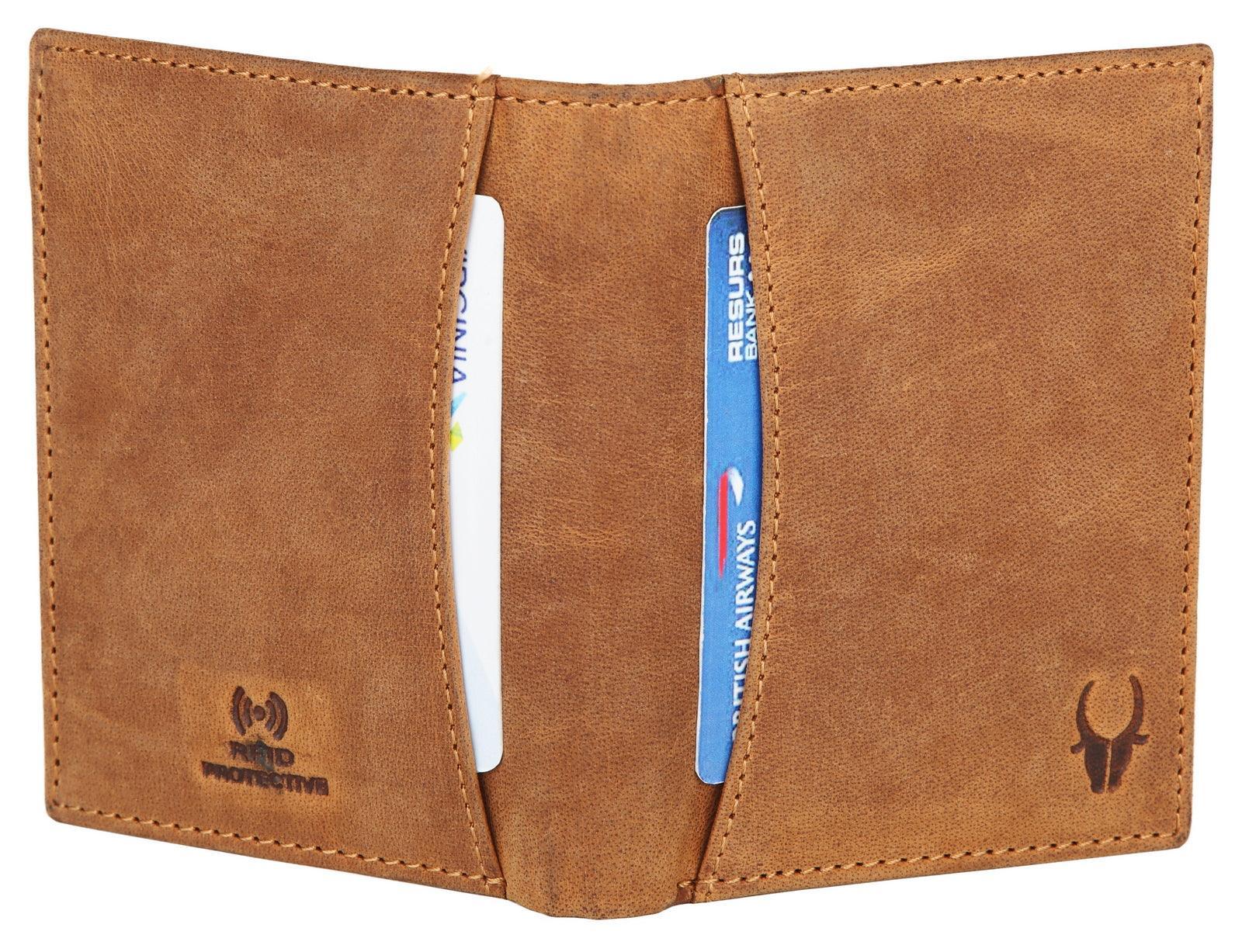 WILDHORN Top Grain Portrait Leather Wallet for Men | Ultra Strong Stitching | Handcrafted | RFID Blocking | 2 ID Slots | 11 Card Slots | Zip Compartment - WILDHORN