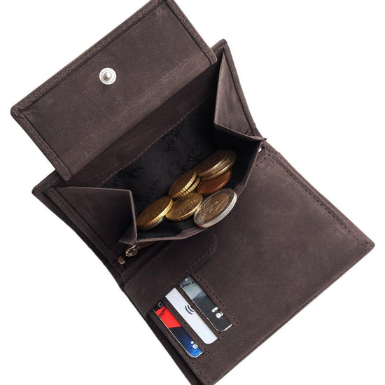 WILDHORN Top Grain Portrait Leather Wallet for Men | Ultra Strong Stitching | Handcrafted | RFID Blocking | 2 ID Slots | 11 Card Slots | Zip Compartment - WILDHORN