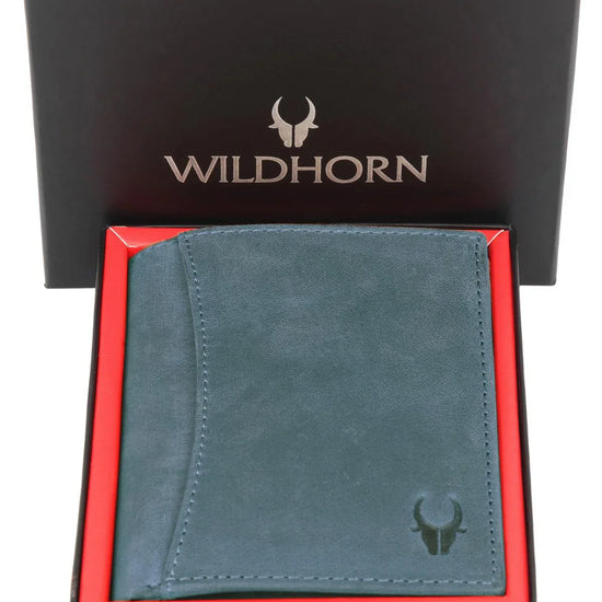 WILDHORN Top Grain Portrait Leather Wallet for Men | Ultra Strong Stitching | Handcrafted | RFID Blocking | 2 ID Slots | 11 Card Slots | Zip Compartment - WILDHORN