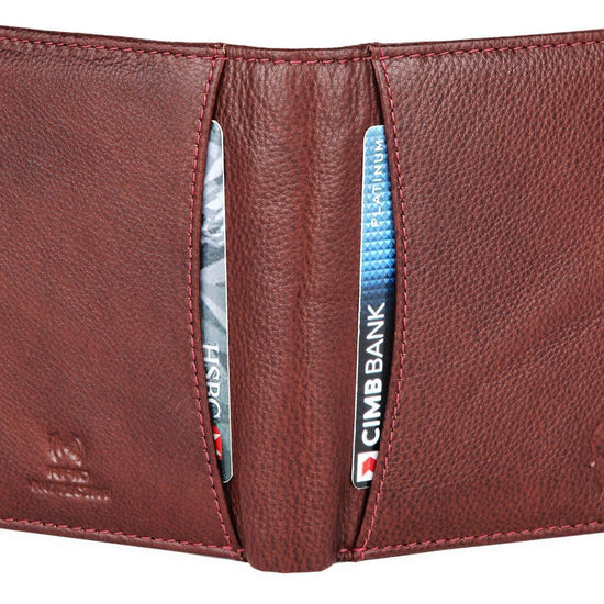 WILDHORN Top Grain Portrait Leather Wallet for Men | Ultra Strong Stitching | Handcrafted | RFID Blocking | 2 ID Slots | 11 Card Slots | Zip Compartment - WILDHORN