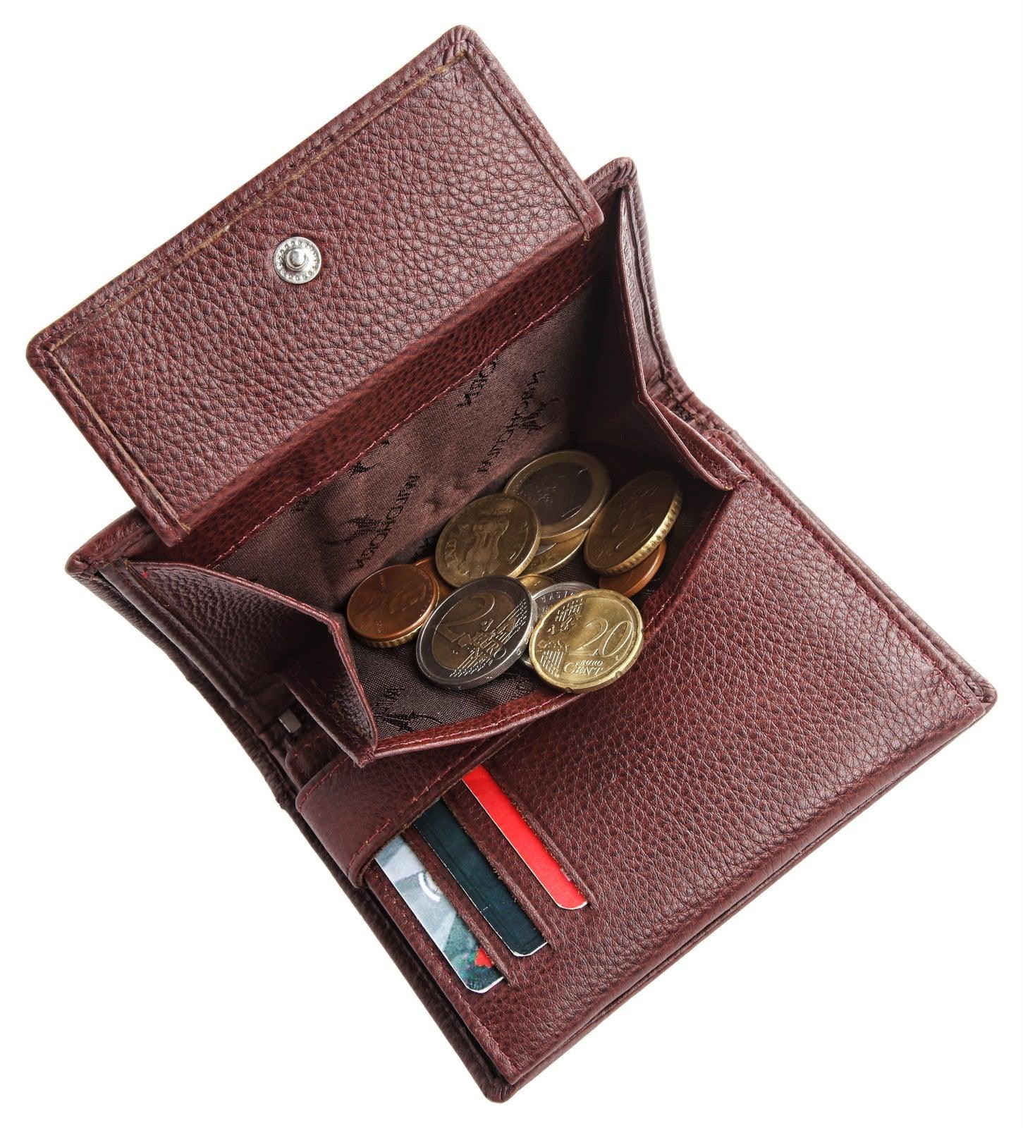 WILDHORN Top Grain Portrait Leather Wallet for Men | Ultra Strong Stitching | Handcrafted | RFID Blocking | 2 ID Slots | 11 Card Slots | Zip Compartment - WILDHORN