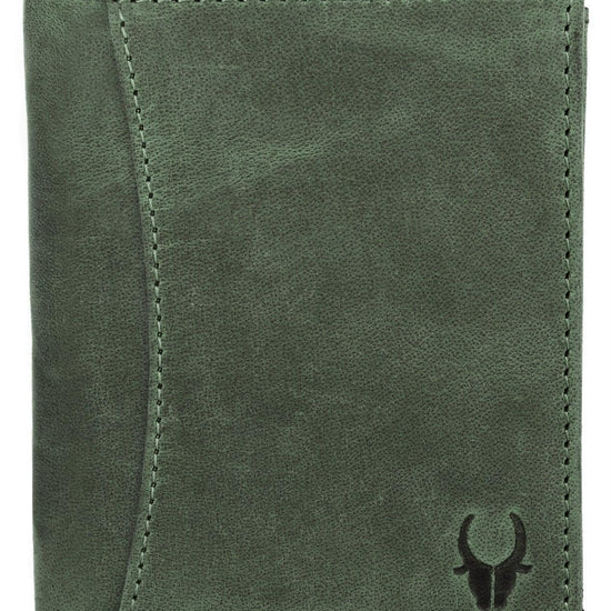 WILDHORN Top Grain Portrait Leather Wallet for Men | Ultra Strong Stitching | Handcrafted | RFID Blocking | 2 ID Slots | 11 Card Slots | Zip Compartment - WILDHORN