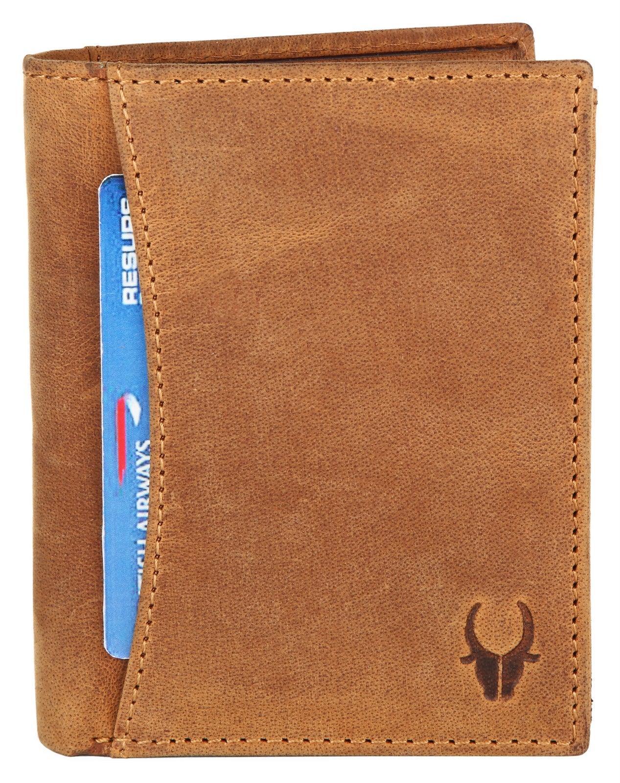 WILDHORN Top Grain Portrait Leather Wallet for Men | Ultra Strong Stitching | Handcrafted | RFID Blocking | 2 ID Slots | 11 Card Slots | Zip Compartment - WILDHORN