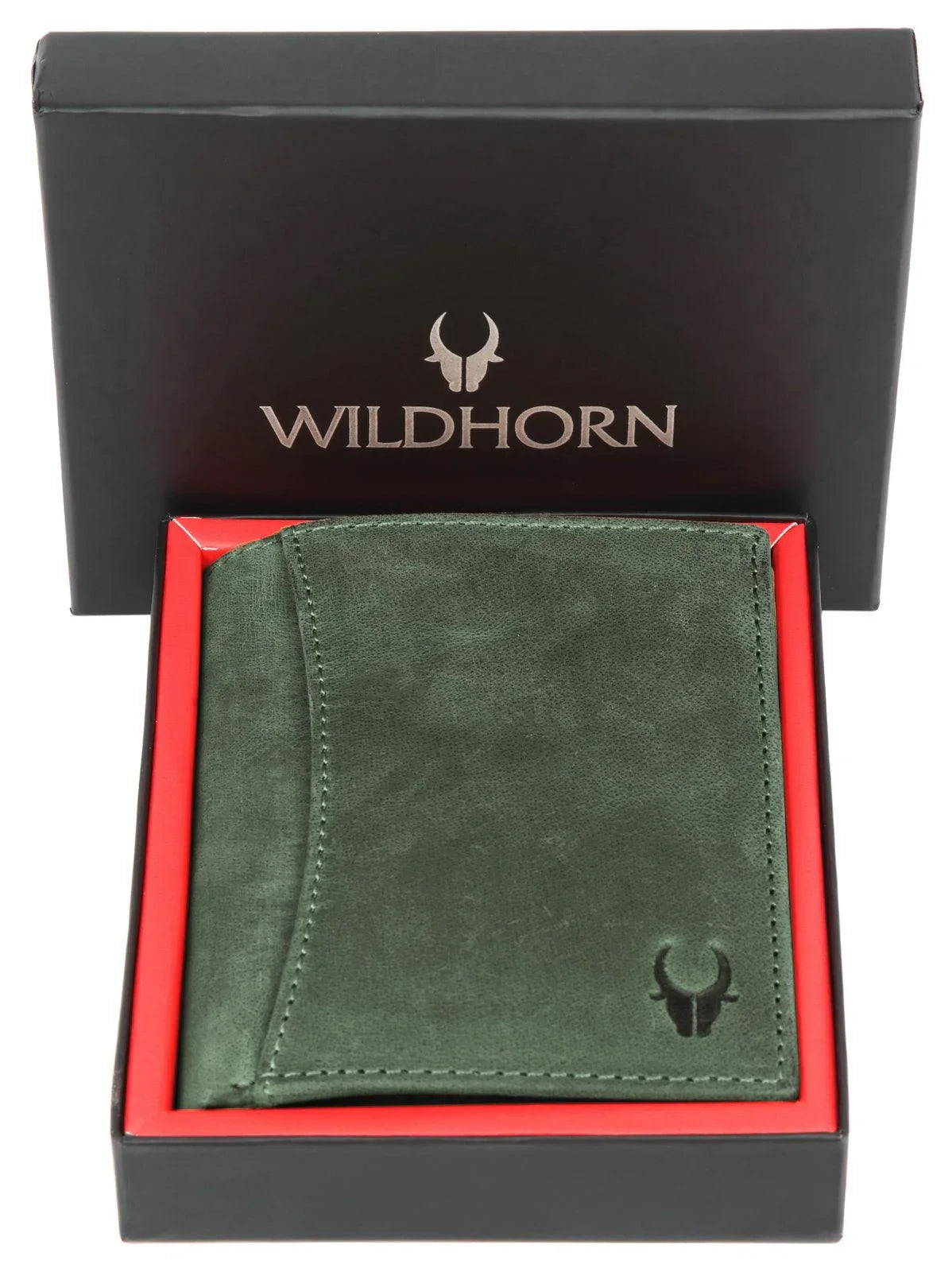 WILDHORN Top Grain Portrait Leather Wallet for Men | Ultra Strong Stitching | Handcrafted | RFID Blocking | 2 ID Slots | 11 Card Slots | Zip Compartment - WILDHORN