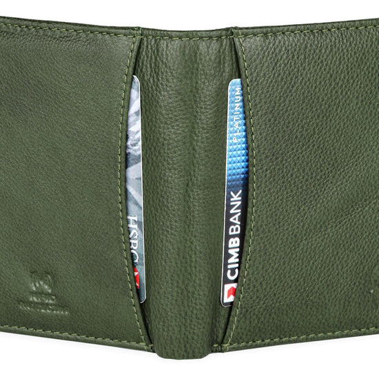 WILDHORN Top Grain Portrait Leather Wallet for Men | Ultra Strong Stitching | Handcrafted | RFID Blocking | 2 ID Slots | 11 Card Slots | Zip Compartment - WILDHORN