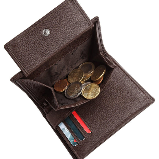 WILDHORN Top Grain Portrait Leather Wallet for Men | Ultra Strong Stitching | Handcrafted | RFID Blocking | 2 ID Slots | 11 Card Slots | Zip Compartment - WILDHORN