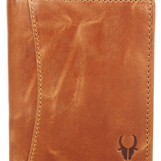 WILDHORN Top Grain Portrait Leather Wallet for Men | Ultra Strong Stitching | Handcrafted | RFID Blocking | 2 ID Slots | 11 Card Slots | Zip Compartment - WILDHORN