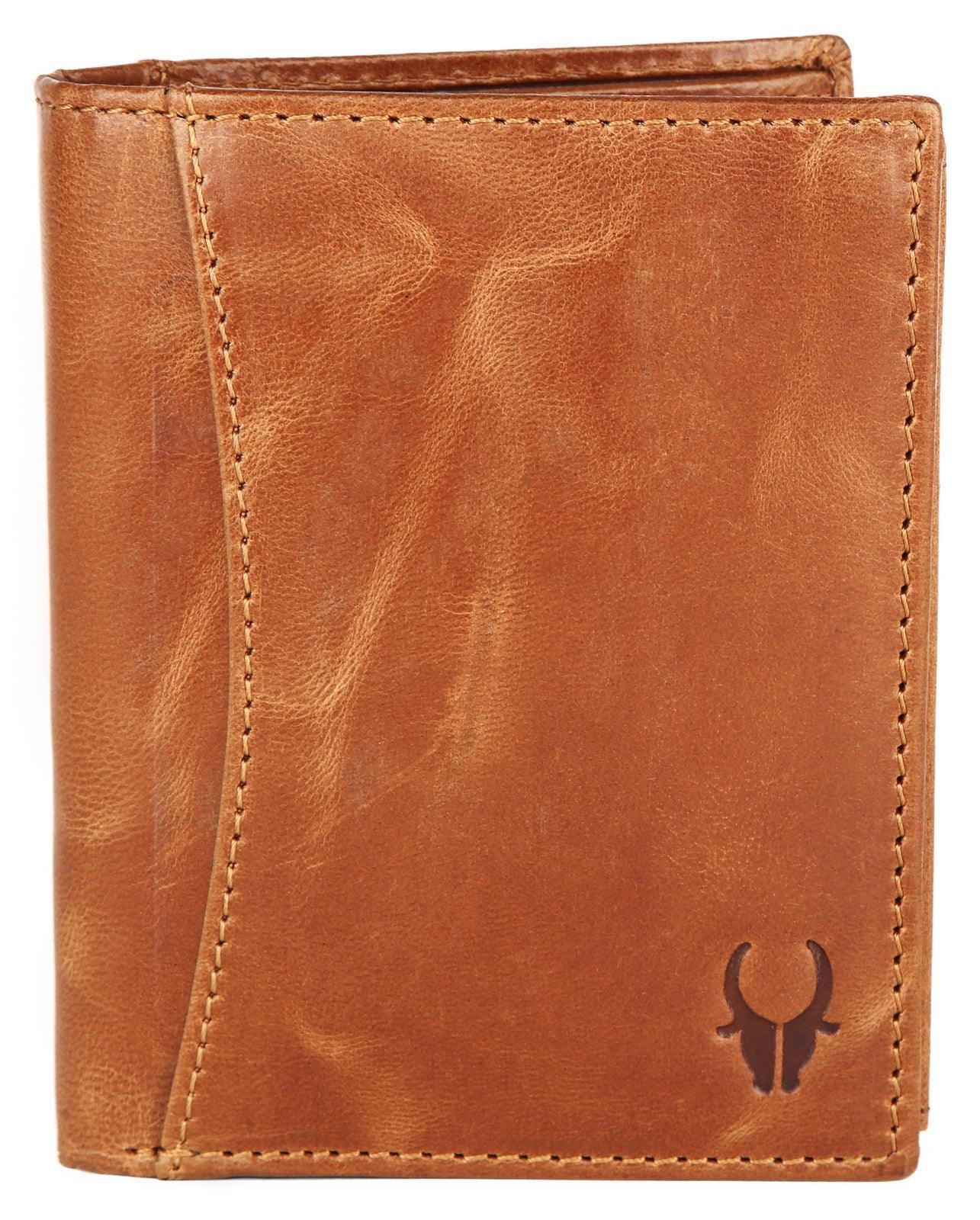 WILDHORN Top Grain Portrait Leather Wallet for Men | Ultra Strong Stitching | Handcrafted | RFID Blocking | 2 ID Slots | 11 Card Slots | Zip Compartment - WILDHORN