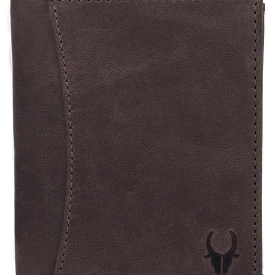 WILDHORN Top Grain Portrait Leather Wallet for Men | Ultra Strong Stitching | Handcrafted | RFID Blocking | 2 ID Slots | 11 Card Slots | Zip Compartment - WILDHORN